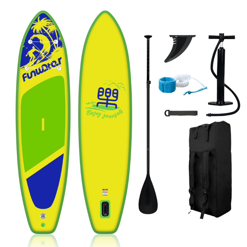 yellow inflatable sup