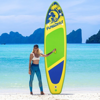 Thumbnail for at beach a yellow paddle board