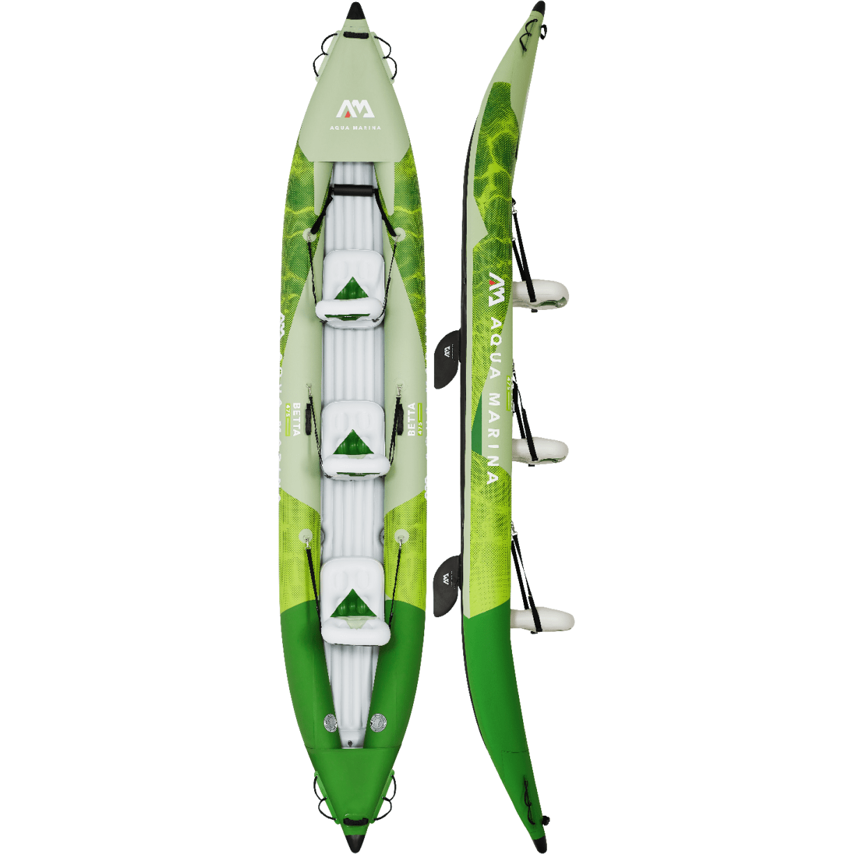 Outdoor Play Kayak Triple Green Inflatable Kayak Plastic Boat